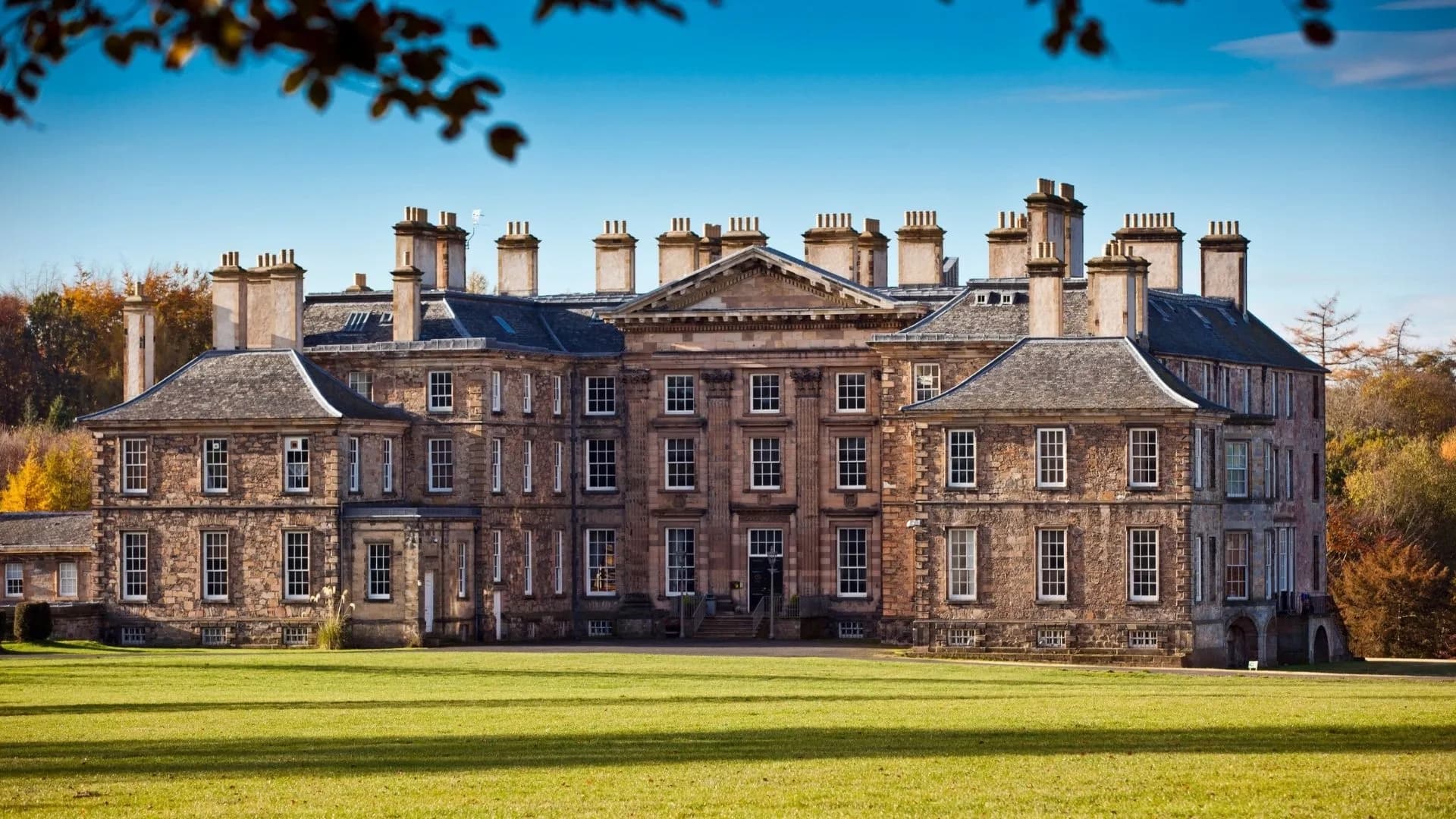 The entrance front of Dalkeith Palace in Dalkeith Country Park, Midlothian